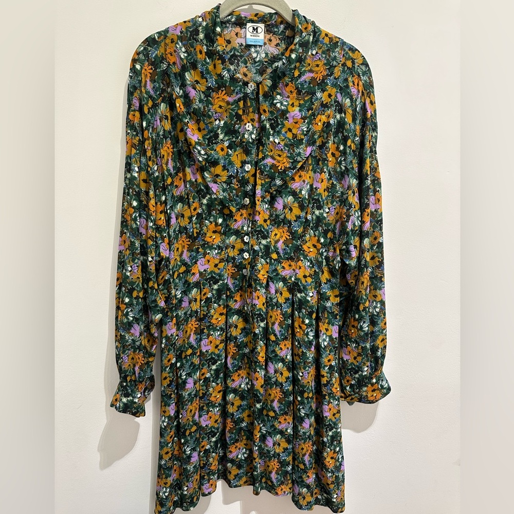 Missoni Multicolor Floral Long Sleeve Dress M